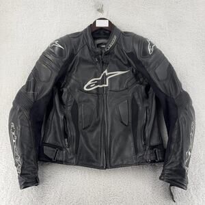 Alpinestars Leather Jacket Mens 40 Black GP Plus R V2 Airflow Motorcycle Race
